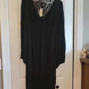 Elegant Black Lace Detail Dress